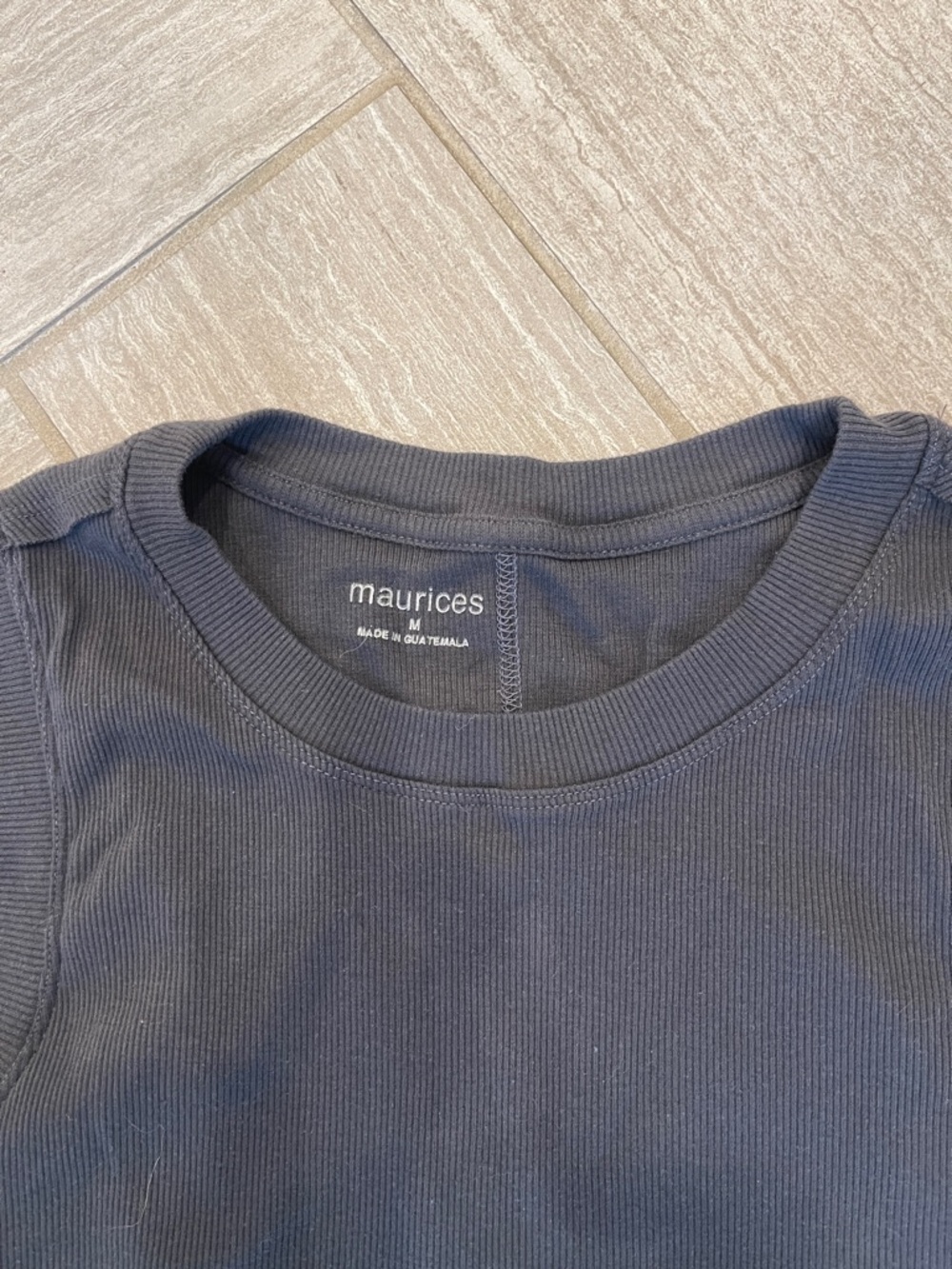 Maurice’s Ribbed Sleeveless Tank Tops - Black & Slate Blue - Picture 3 of 5